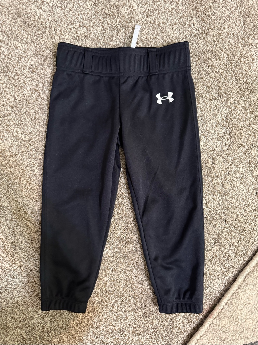 Under Armour Kids Black Jogger Sweatpants with White Logo